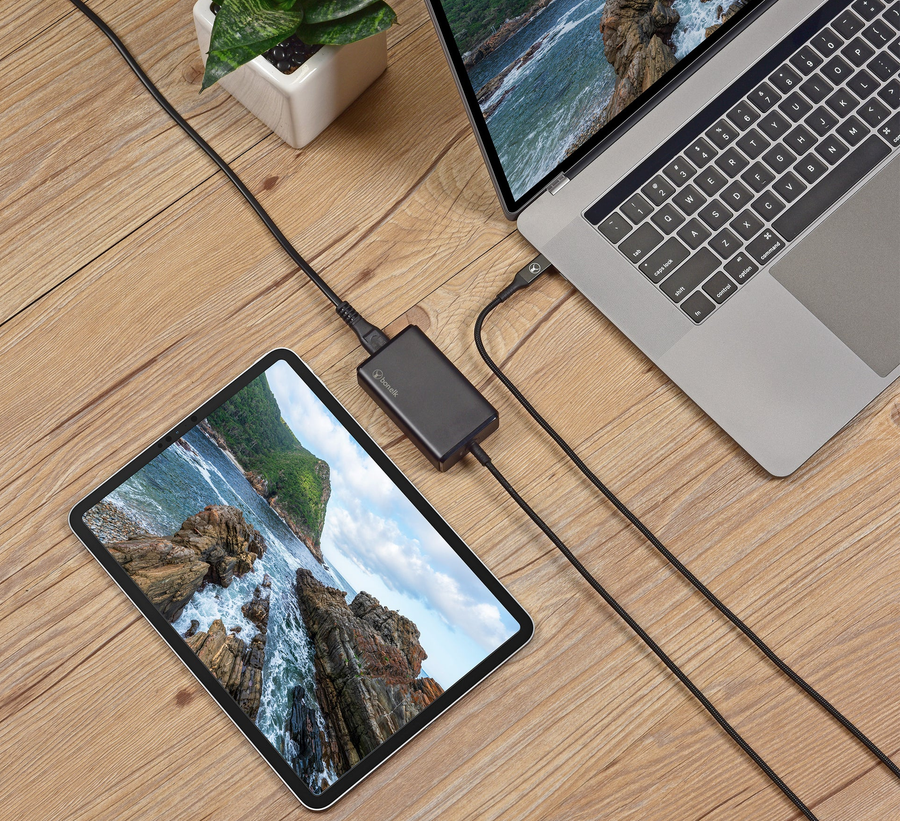 ELK-21727-R - Bonelk Langlebiges 65W PD USB-C Desktop-Ladegerät (Schwarz)