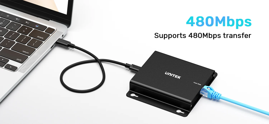 Unitek U1222A - 150M USB Extender Over Ethernet with 4-Port Hub