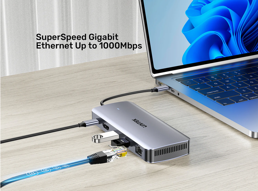 Unitek D1120A - 6-in-1 USB-C Hub with M.2 SSD Enclosure