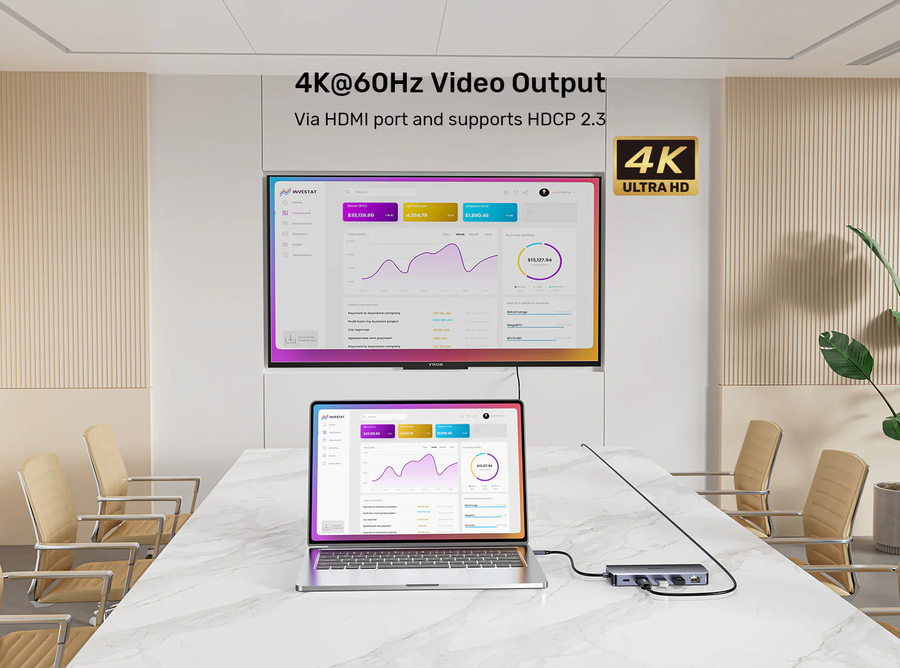 Unitek D1120A - 6-in-1 USB-C Hub with M.2 SSD Enclosure