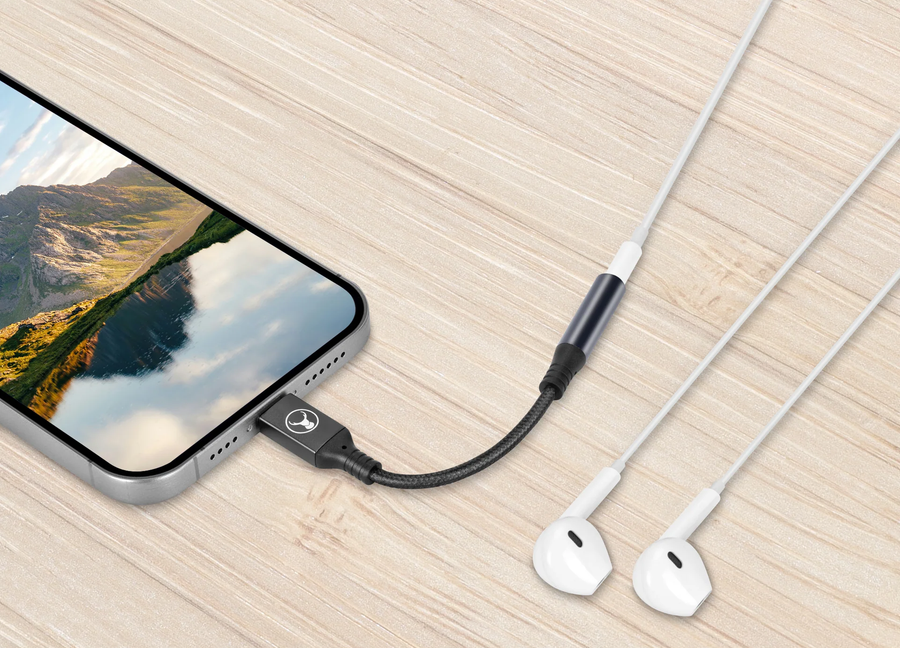 ELK-80075-R - Bonelk USB-C auf 3,5 mm Klinke Audioadapter mit langer Lebensdauer (Schwarz)