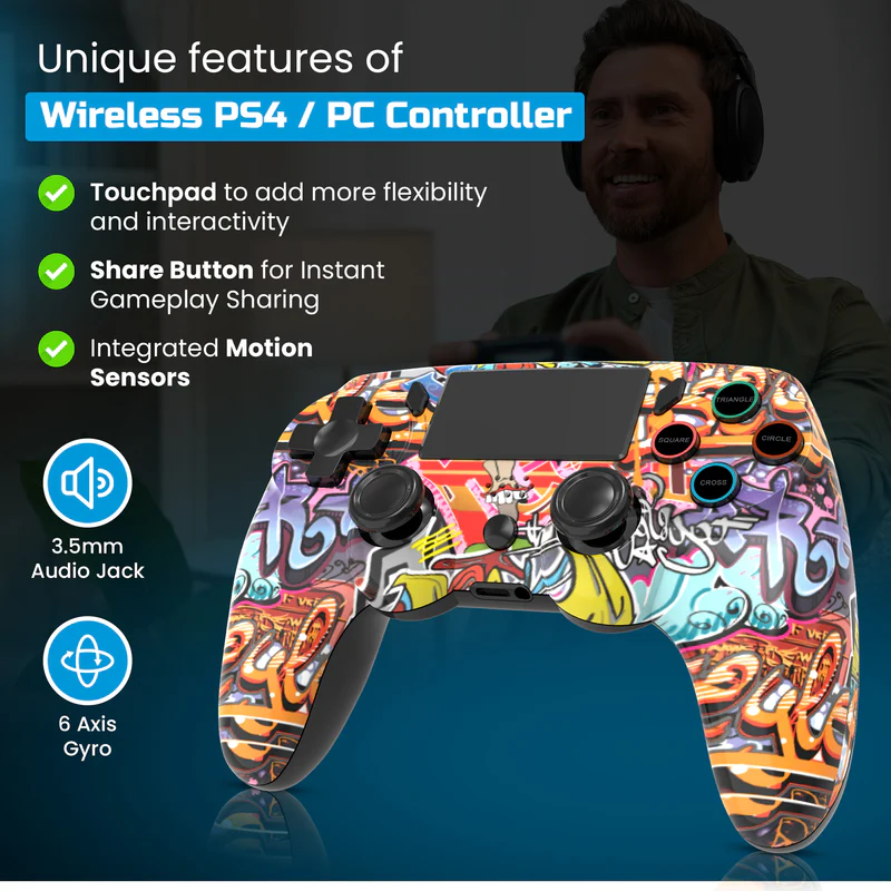 PMNCG - Playmax PS4 / PC Wireless Controller (Graffiti)