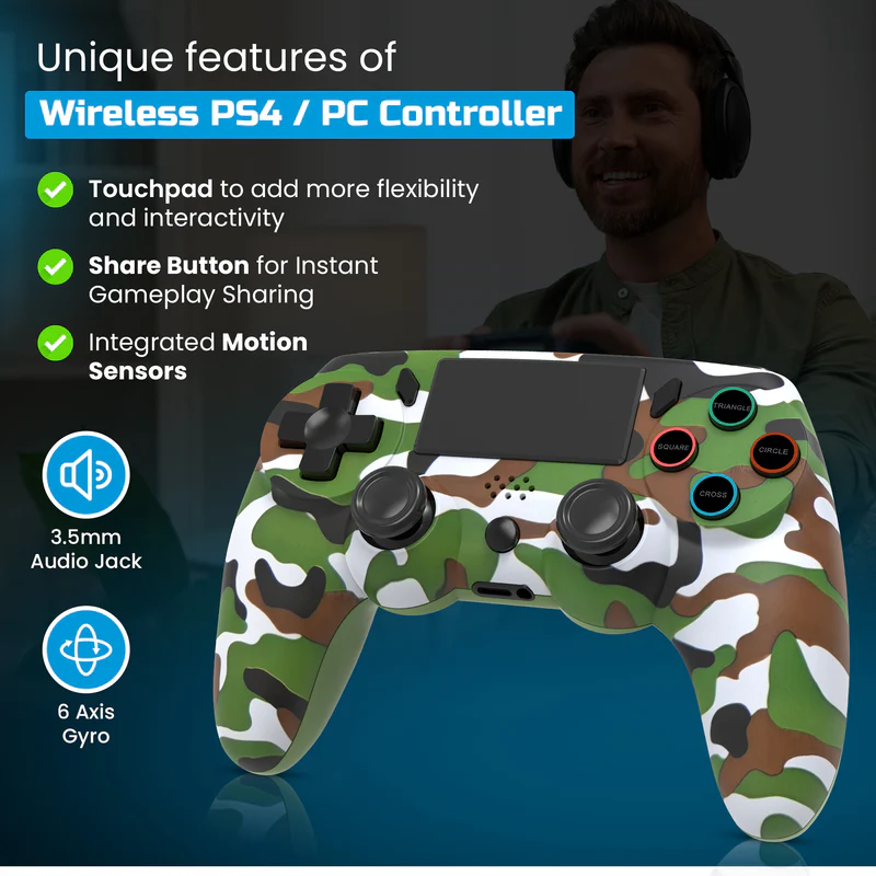 PMNCC - Playmax PS4 / PC Wireless Controller (Camo)