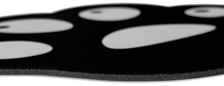 PPPMMB - Playmax Paw Print Mouse Mat- Black