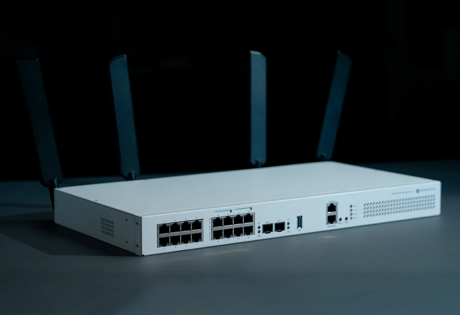 CRS418-8P-8G-2S+5axQ2axQ-RM - MikroTik CRS418-8P-8G-2S+5axQ2axQ-RM 16-Port Gigabit Switch with 8 PoE Out, 10G SFP+ Ports and 4x4 MIMO WiFi 6