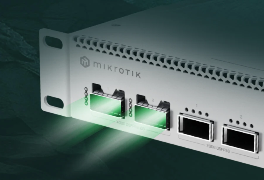 CRS812-8DS-2DQ-2DDQ-RM - MikroTik CRS812-8DS-2DQ-2DDQ-RM Multi-Gig Switch with 2x 10G Ethernet, 8x SFP56, 2x QSFP56 and 2x QSFP56-DD Ports