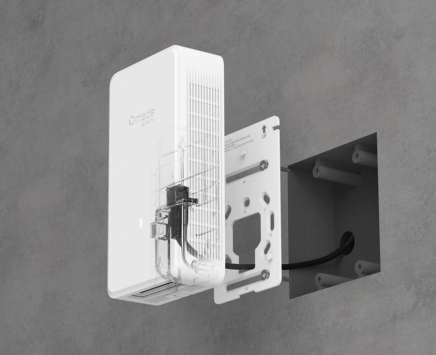 EAP775-Wall - Omada EAP775 BE9300 Tri-Band Wall Plate Wi-Fi 7 Access Point with 5-Ports and PoE Out Support