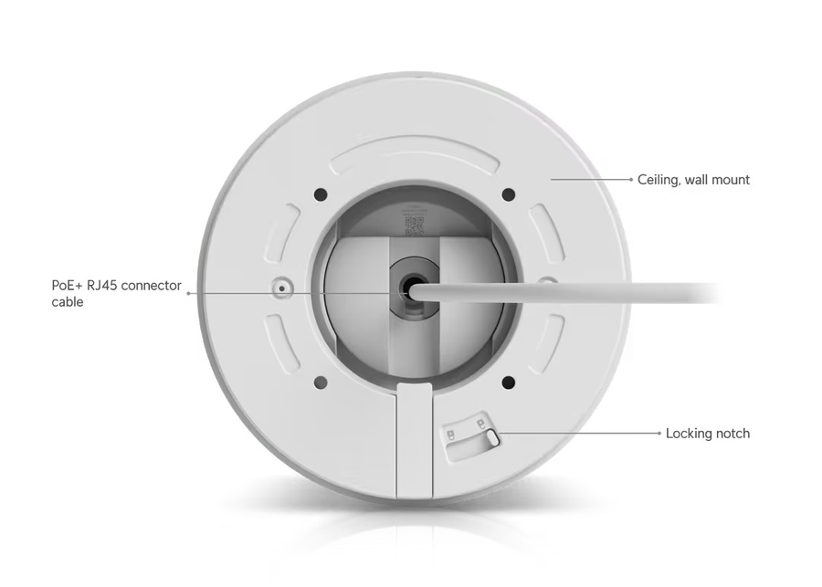 Ubiquiti UVC-G6-PRO-TURRET-W - UniFi Protect G6 Pro Turret Camera 8 Megapixel 4K 40m Infrared IK04 IP66 microSD slot White