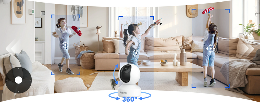 E1-ZOOM - Reolink 8MP Indoor PTZ Wi-Fi Camera 2.4 5 GHz Dual-Band WiFi up to 512GB MicroSD Range