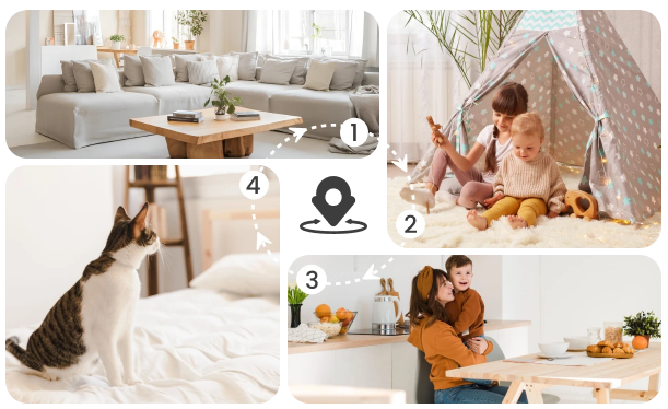 E1-ZOOM - Reolink 8MP Indoor PTZ Wi-Fi Camera 2.4 5 GHz Dual-Band WiFi up to 512GB MicroSD Range