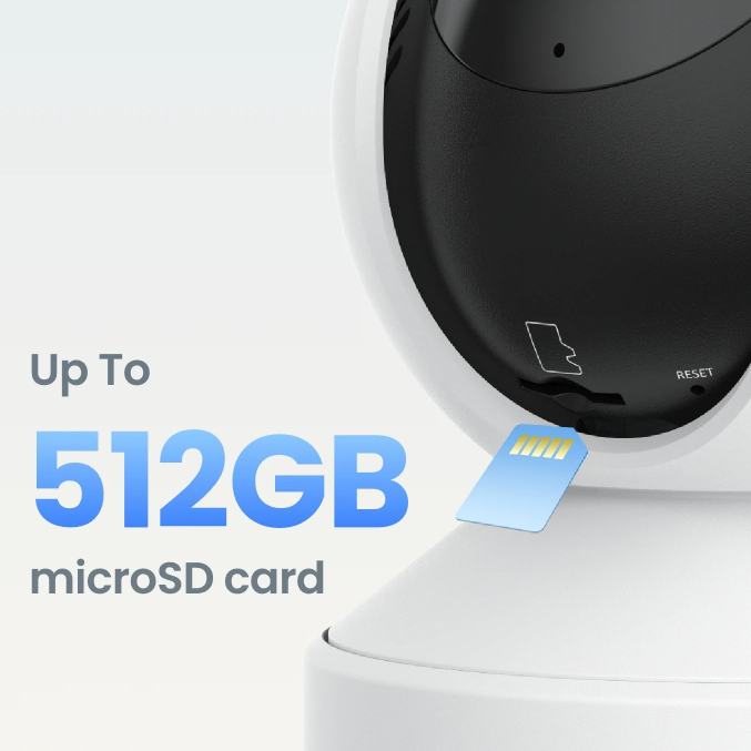 E1-ZOOM - Reolink 8MP Indoor PTZ Wi-Fi Camera 2.4 5 GHz Dual-Band WiFi up to 512GB MicroSD Range