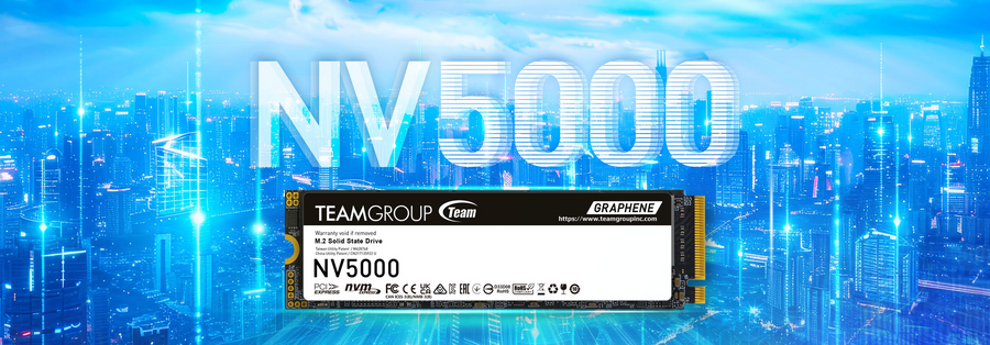 TM8FGM001T0C101 - TEAM NV5000 M.2 PCIe 4.0 x 4 1TB NVME SSD R/W 4500/1900 MBS/s