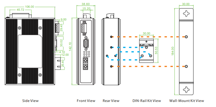 CTCUNION IFC-FDC-SC002 - Serial To Fibre Daisy Chain Media Converter 2km.