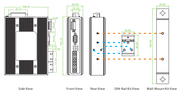 CTCUNION IFC-FDC-SC002 - Serial To Fibre Daisy Chain Media Converter 2km.