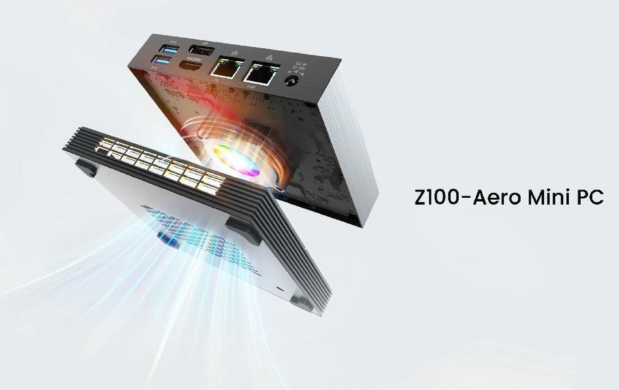 MINIX Z100-AERO - Neo Z100 Aero Intel Core N100 Mini PC w/ Windows 11 Pro. 4 Cores 16GB RAM & 512GB SSD