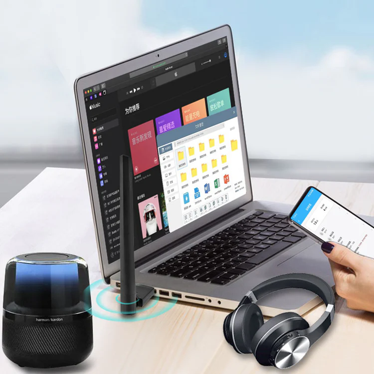 Cruxtec Bluetooth 6.0 Long Range USB Adapter - Enhanced Data Rate