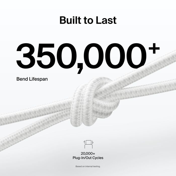 Belkin CAA020FQ2MWH - Braided USB-A Cable LTG Connector 2m WH