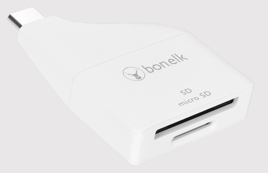 ELK-80072-R - Bonelk USB-C to MicroSD/SD Adapter - White
