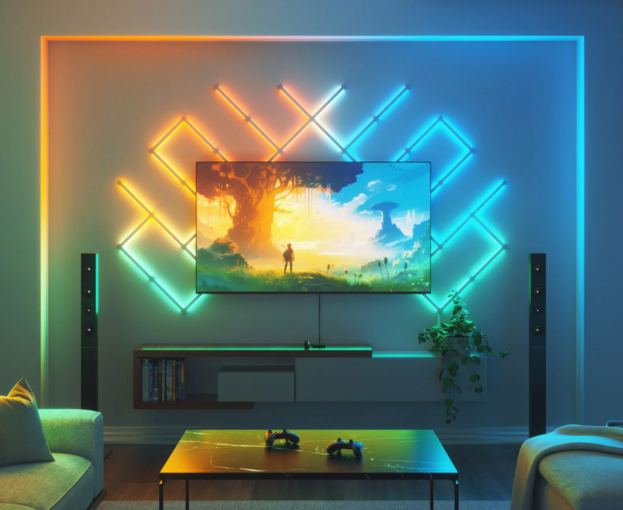 N6900K05-43LS - Nanoleaf 4D V2 TV Screen Mirror Kit for TVs up to 65"- 4 Meters