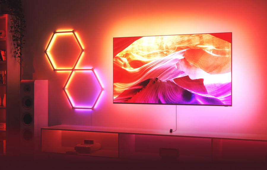 N6900K05-43LS - Nanoleaf 4D V2 TV Screen Mirror Kit for TVs up to 65"- 4 Meters