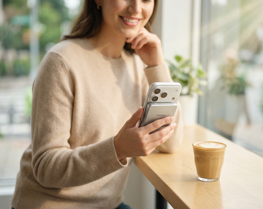 ZAGG 401120407 - mophie Snap+ Powerstation Mini 5K mag, Desert Titanium (WL 15W, 1C 20W)