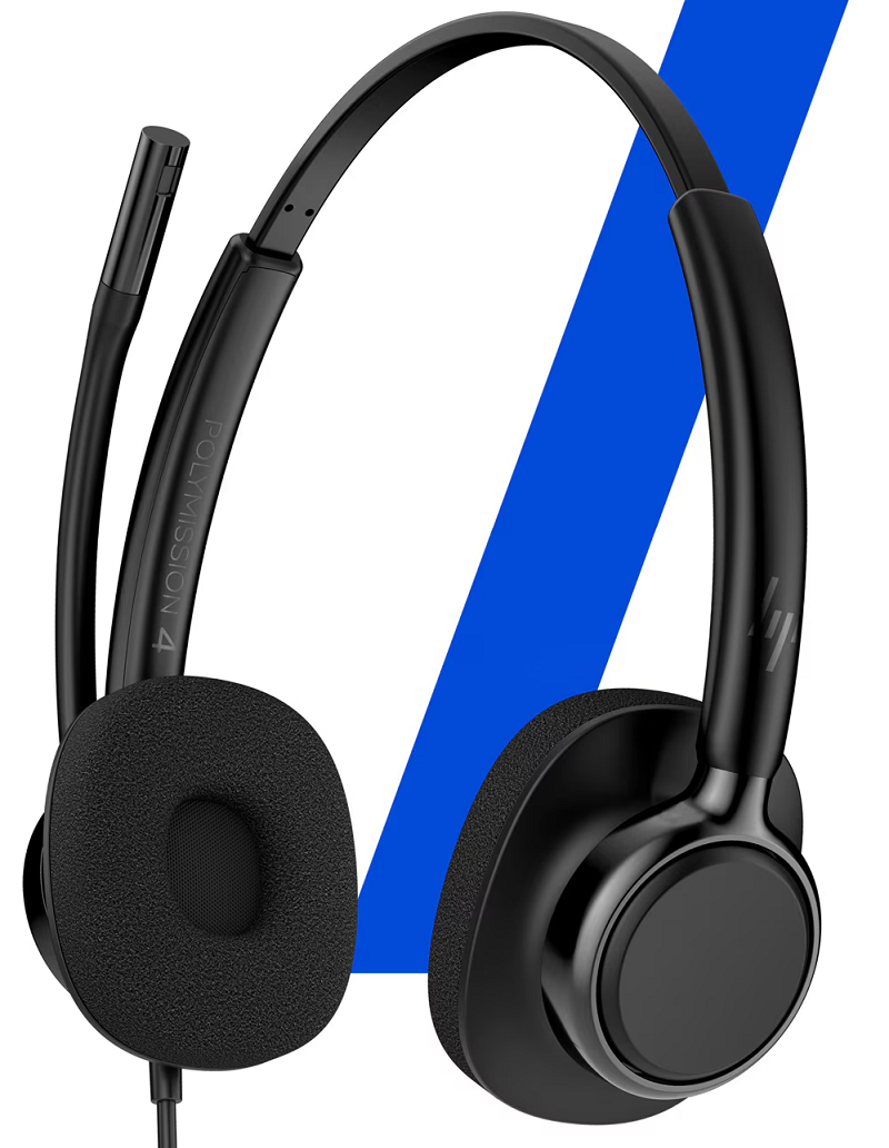 C01B3AA - HP Poly Mission 425 Stereo USB Wired Headset Classic