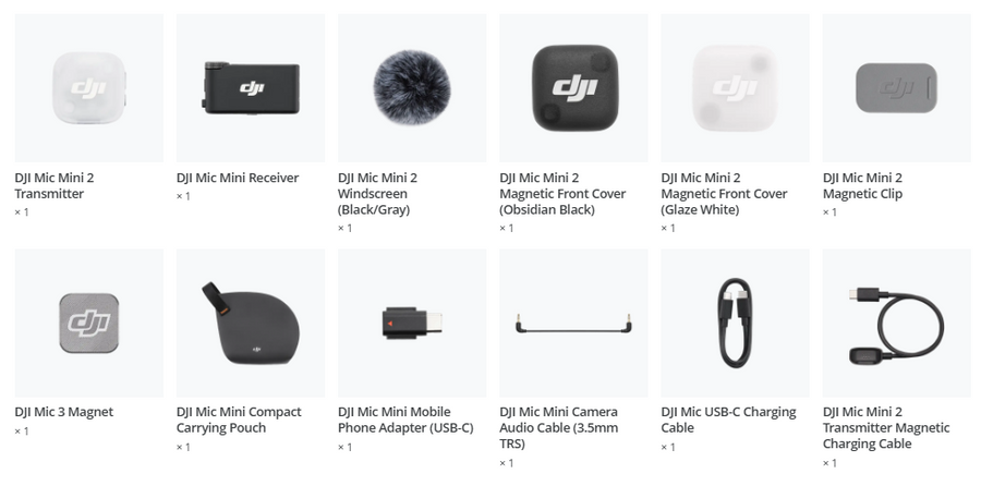 CP-RN-00000530 - DJI Mic Mini 2 (1 TX + 1 RX)