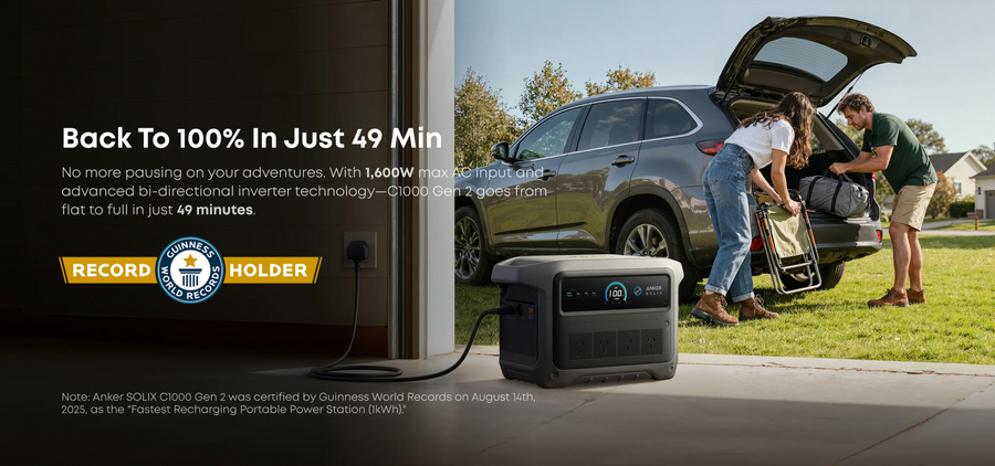 ASC1000G2 - ANKER SOLIX C1000 G2 PORTABLE POWER STATION