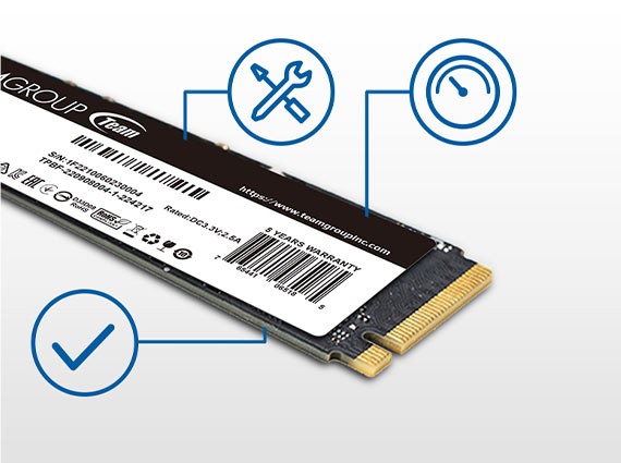 TM8FP6256G0C101 - TEAM MP33 256GB PCIe 3.0x4 TLC NVMe SSD R/W 1,800 / 1,500 MB/s