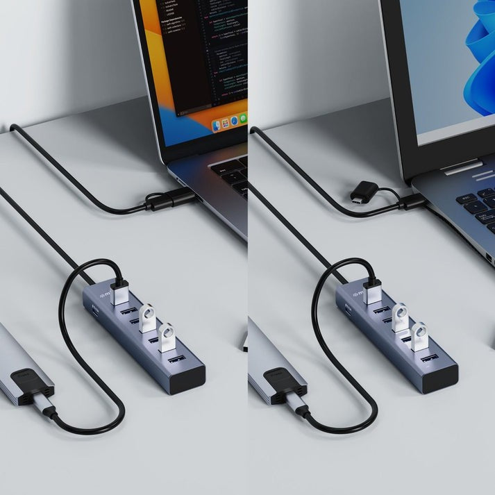 MB-HUB788 - mbeat 7-Port USB Hub with Dual USB-A & USB-C Connector