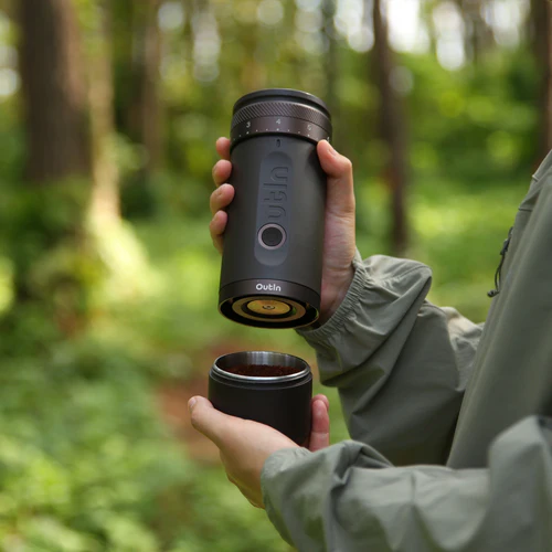 OTCG-01-TB - Outin Fino Portable Electric Coffee Grinder Tundra Brown