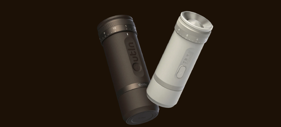 OTCG-01-TB - Outin Fino Portable Electric Coffee Grinder Tundra Brown