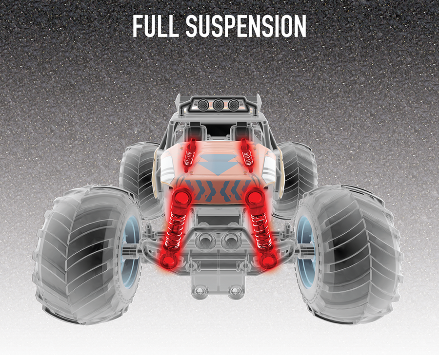 Silverlit EXOST FIRE BEAST (RF2.4G) 1:18 Offroad Racer Car, Durable Wheels For Ages 5+!