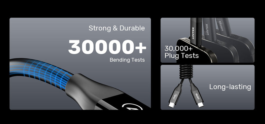 Unitek C14100A - 2m USB4 USB-C to USB-C Cable Supports up to 40Gbps Transfer Up to 240W (48V/5A) & 8K@60Hz