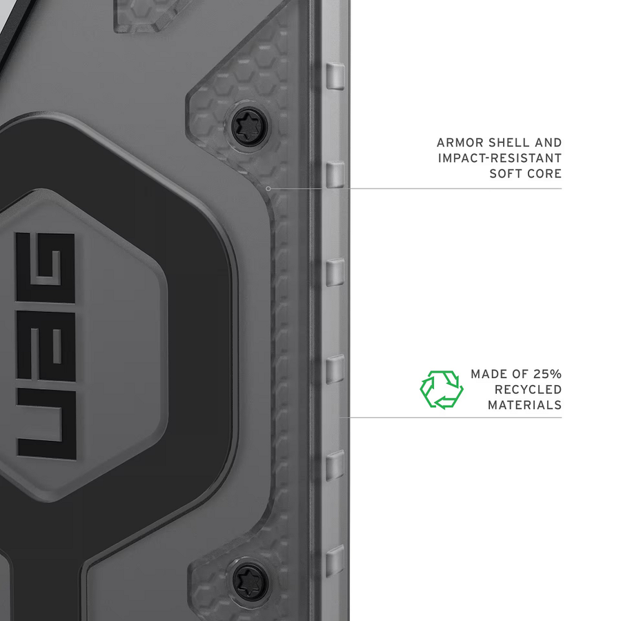Urban Armour Gear 214526113140 - UAG Pathfinder Clear w/Magnet -Samsung GS26 Ultra  Ash/Black