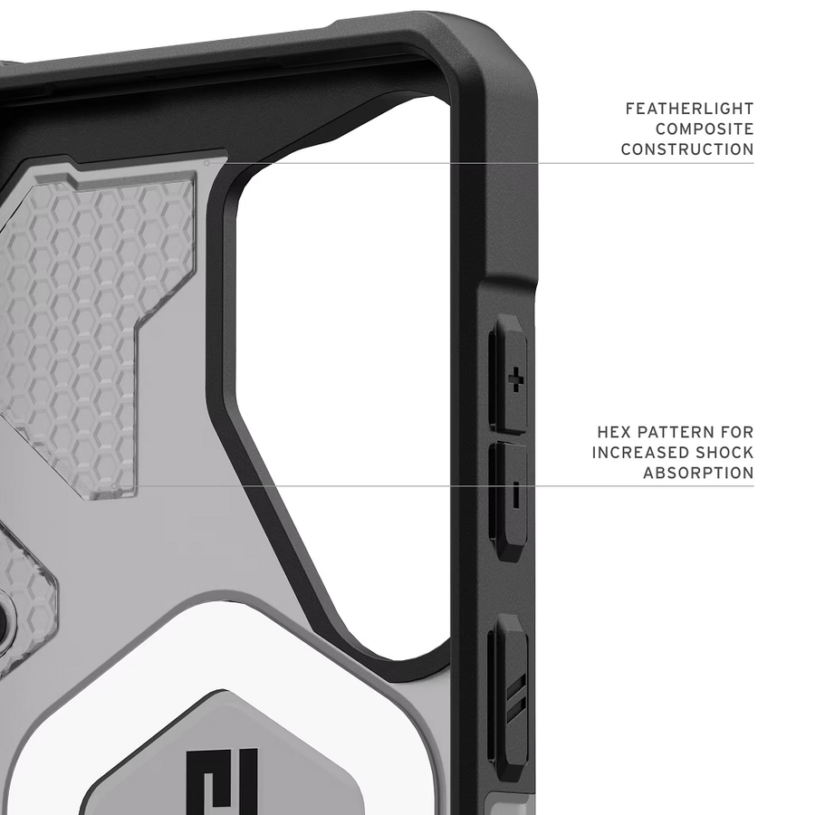 Urban Armour Gear 214526113140 - UAG Pathfinder Clear w/Magnet -Samsung GS26 Ultra  Ash/Black