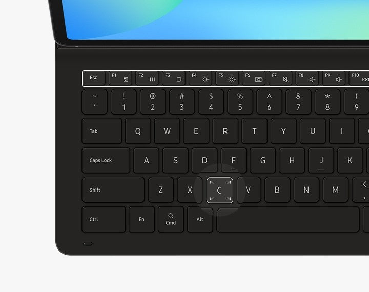Samsung Galaxy Tab S10 FE+ Slim Keyboard Book Cover - Black