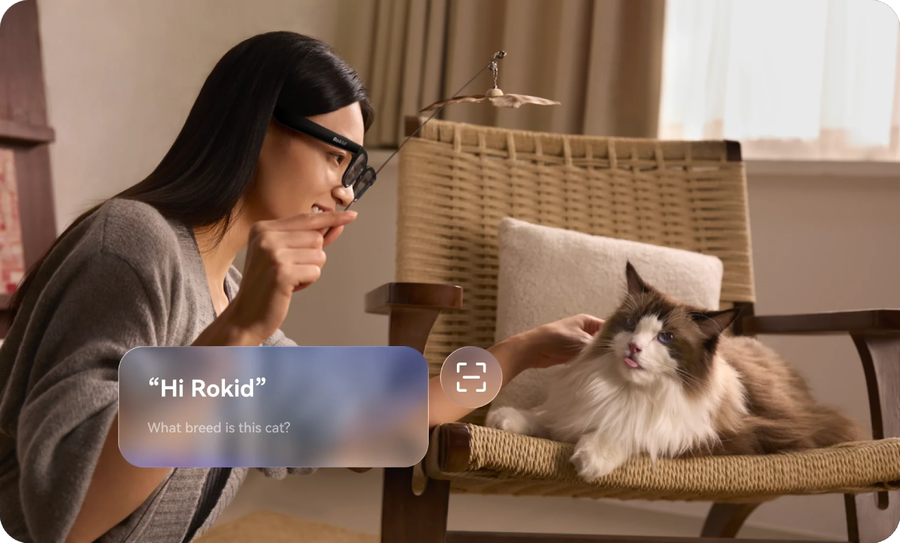 Rokid Ultra-Light 38.5g AI Glasses Style (Non-Display)