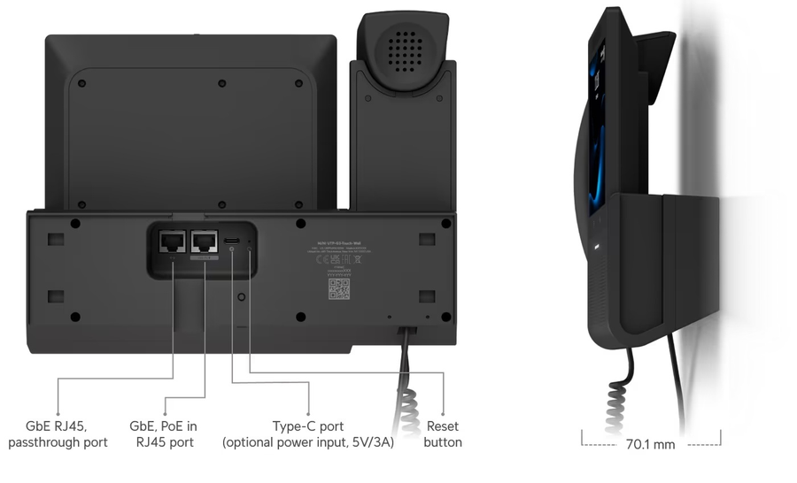 UTP-G3-Touch-Wall - Ubiquiti UniFi Talk G3 Touch Wall Next-generation Wall-Mountable Smartphone with 7' Touch Display