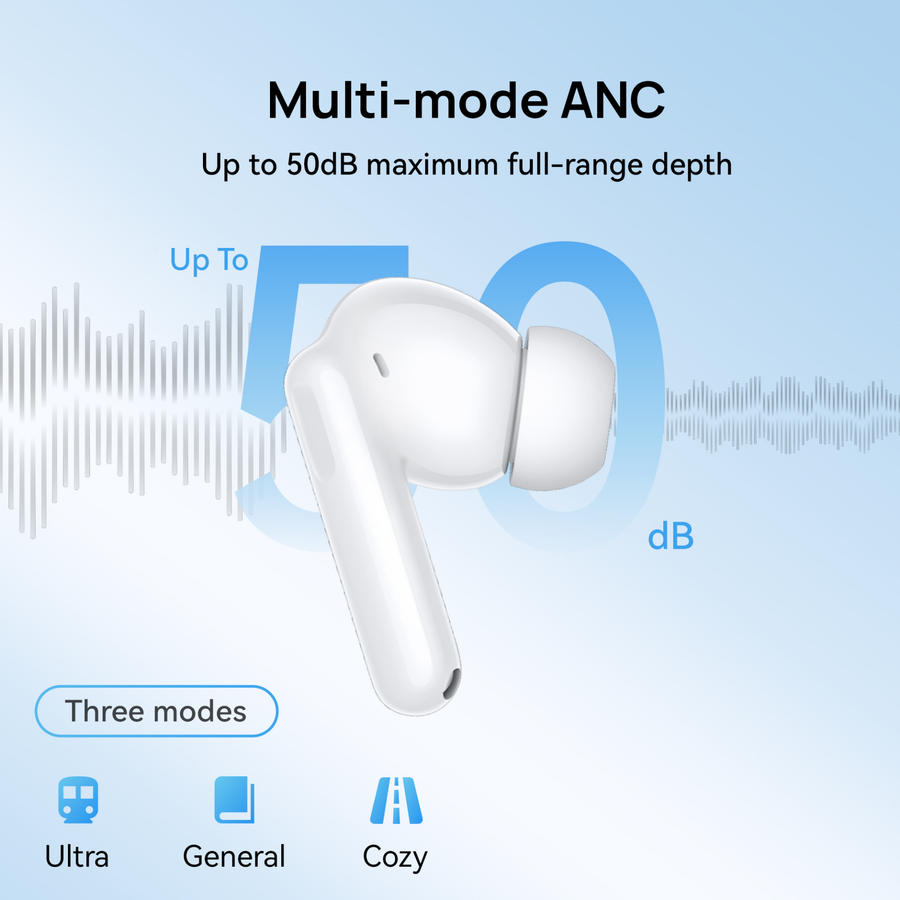 Huawei FreeBuds SE 4 ANC True Wireless Noise Cancelling In-Ear Headphones - White