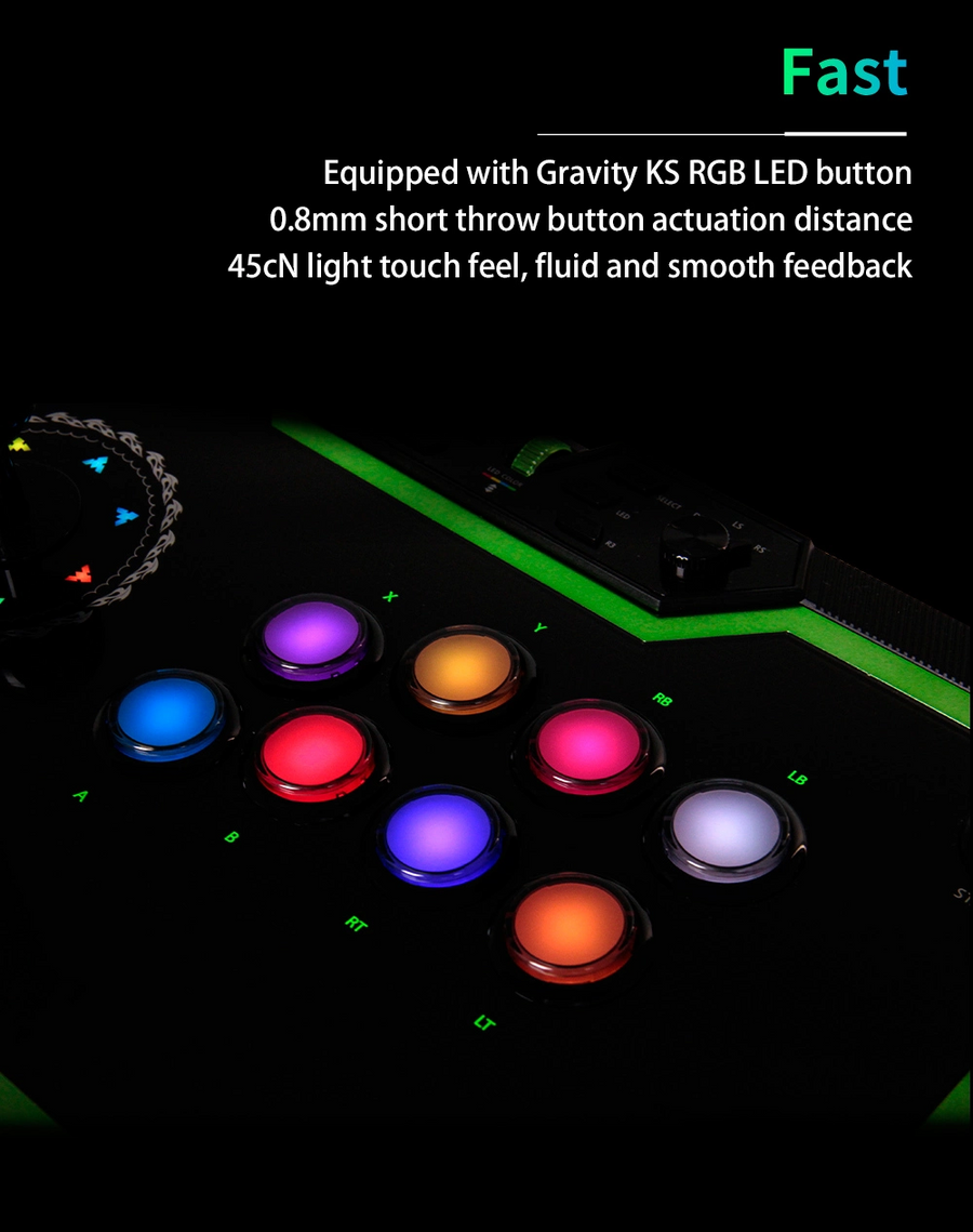 QGQ8AS - Qanba  Q8-GR PC Arcade Stick (Fighting Stick)