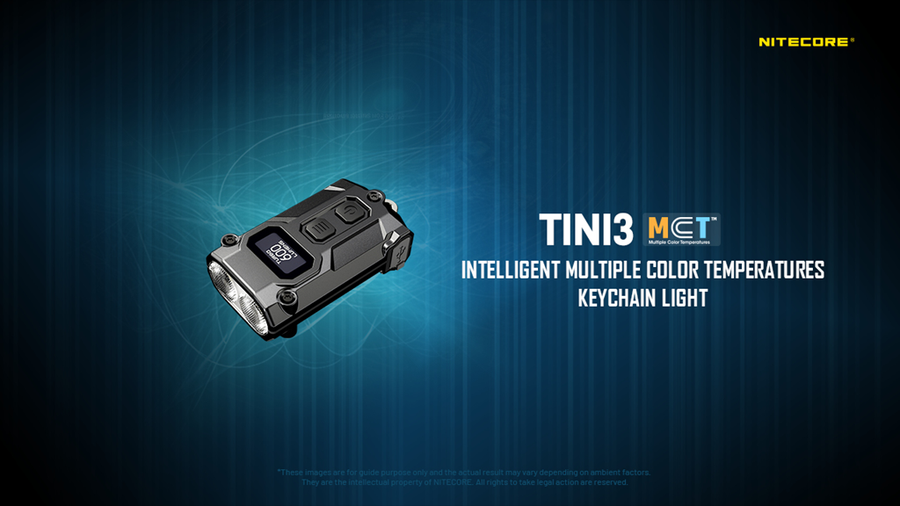 TINI3-G - NITECORE 600 LUMEN USB-C RECHARGEABLE KEYCHAIN TORCH GREY