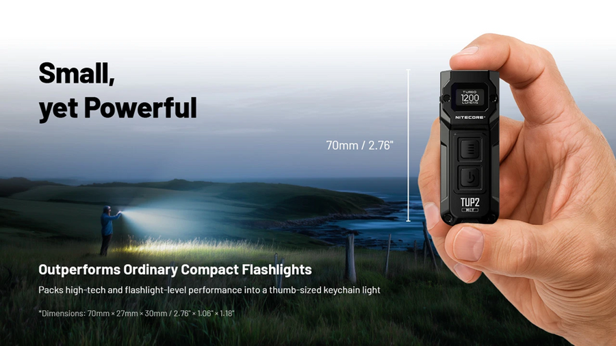 TUP2 BLUE - NITECORE TUP 1200 LUMEN RECHARGEABLE EDC TORCH BLUE