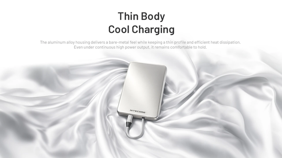 POCKET 5-B - NITECORE 5;000MAH MAGNETIC ULTRA THIN POWER BANK BUILT-IN USB C COBALT BLUE