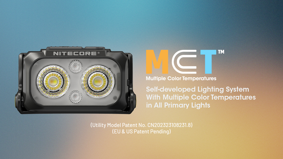 NU25-MCT-UL - NITECORE USB C 400 LUMENS LED MCT ULTRA LIGHTWEIGHT HEADLAMP TORCH BLACK