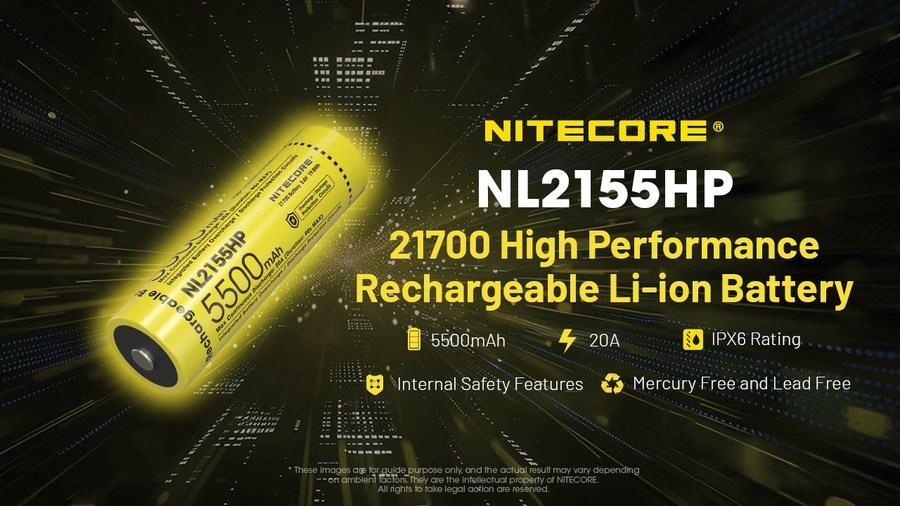 NL2155HP - NITECORE 5500MAH WIEDERAUFLADBARE 21700 LI-ION-BATTERIE