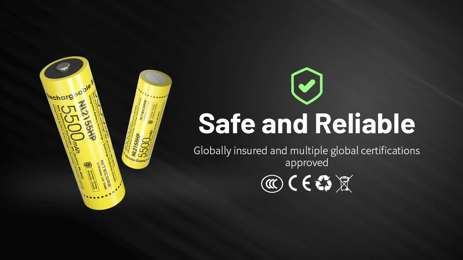 NL2155HP - NITECORE 5500MAH WIEDERAUFLADBARE 21700 LI-ION-BATTERIE