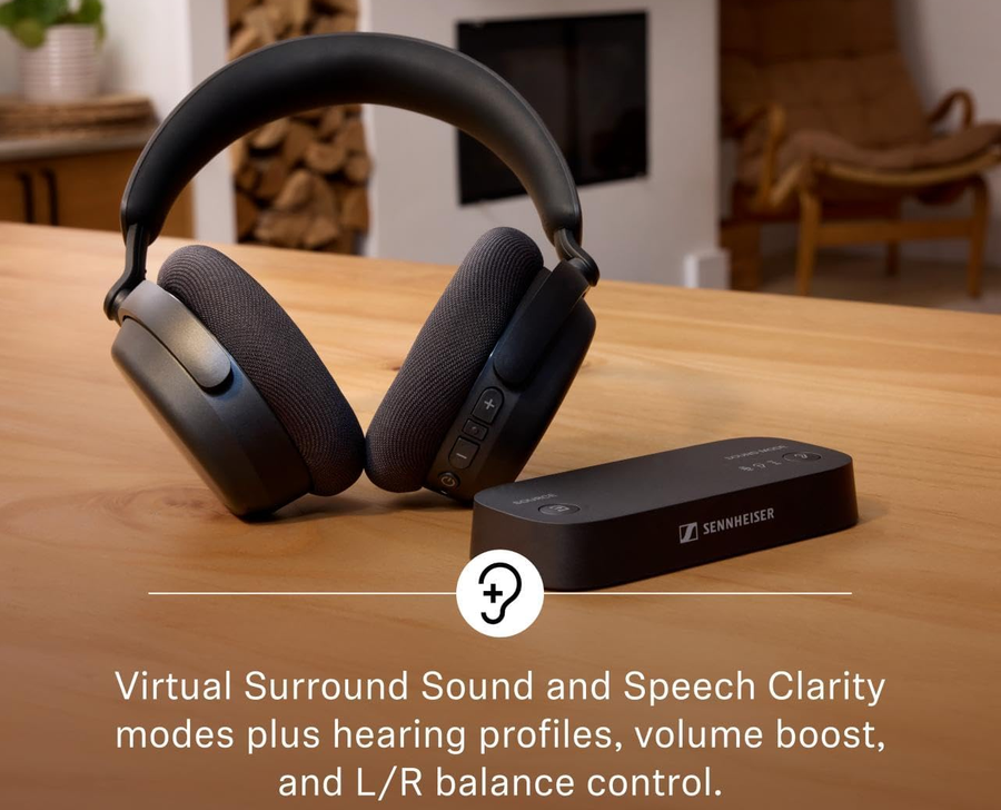 Sennheiser RS 275 Wireless TV Headphones with Auracast Bluetooth - Black