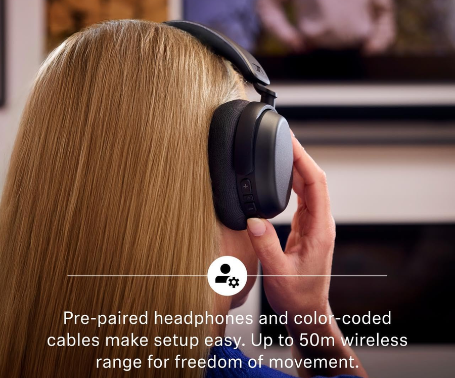 Sennheiser RS 275 Wireless TV Headphones with Auracast Bluetooth - Black