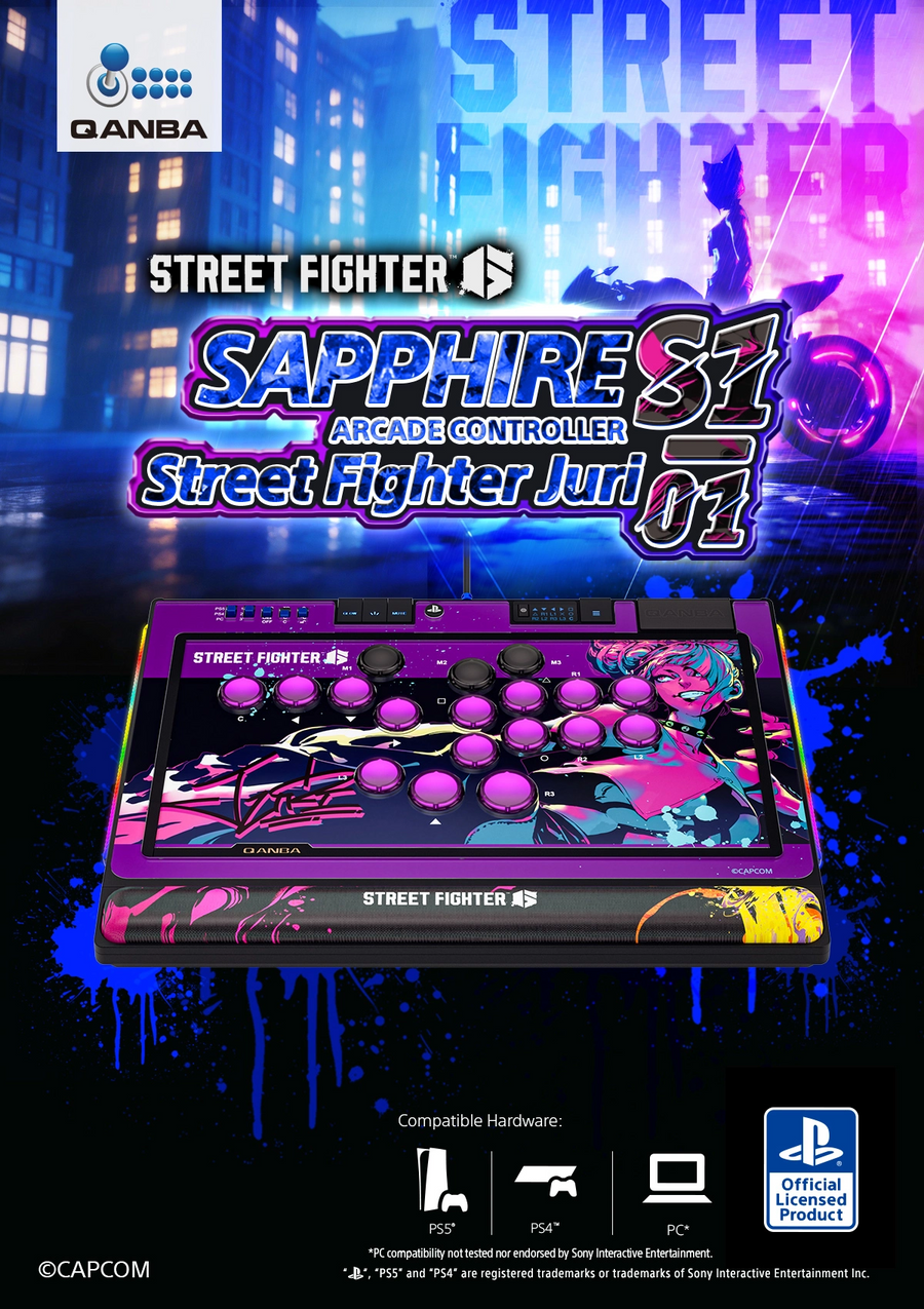 QGSACSF - Qanba Sapphire Arcade Controller Street Fighter Juri PS5/PS4/PC
